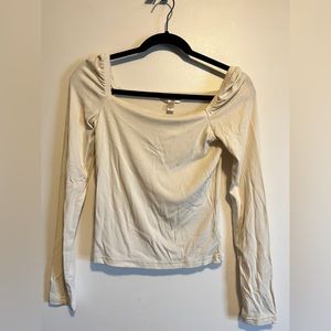 Banana Republic Beige Ribbed Top, Size Small